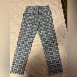 Soho Black and White Plaid Cropped Pants